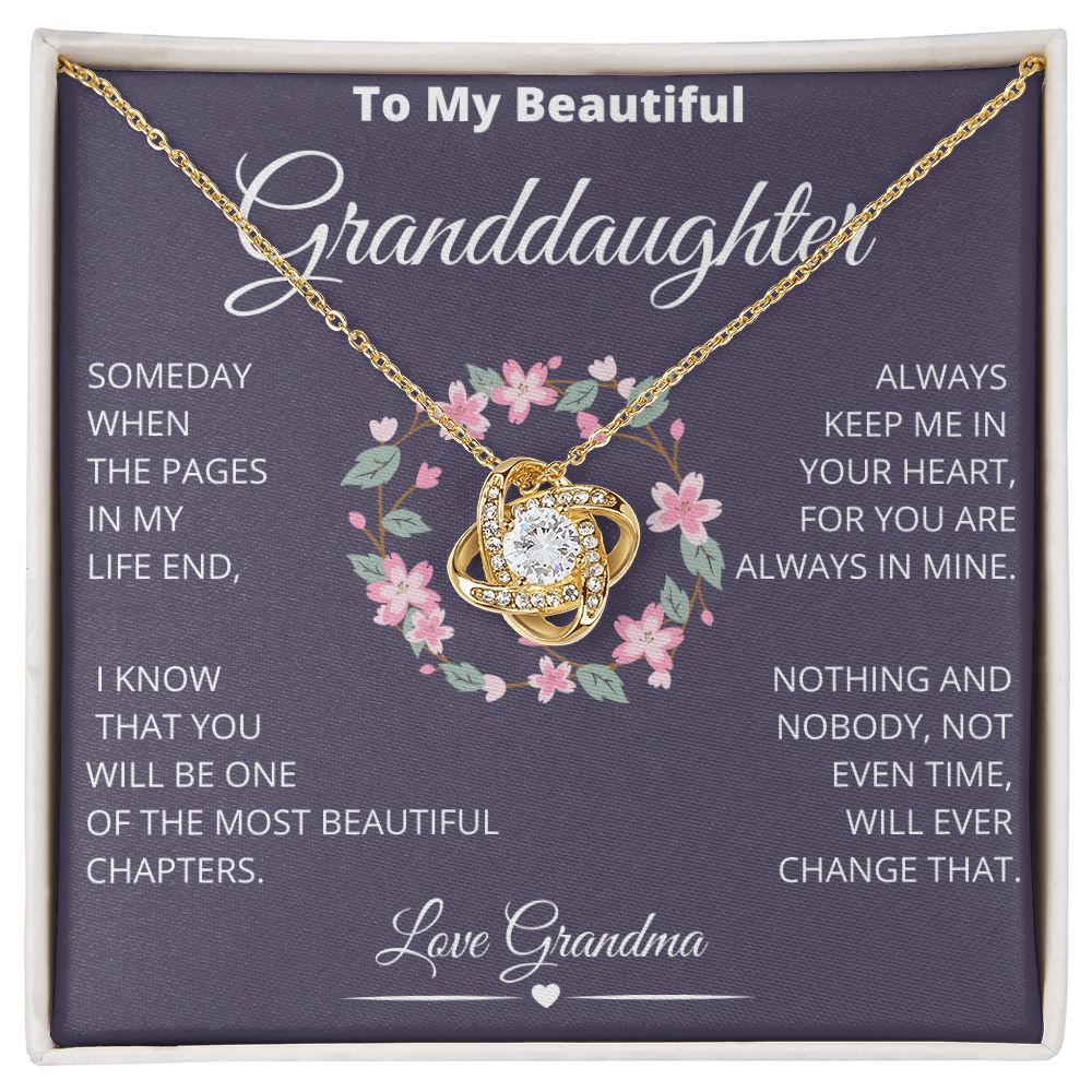 To My Beautiful Granddaughter (Love Knot Necklace)