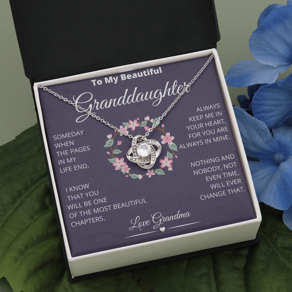 To My Beautiful Granddaughter (Love Knot Necklace)
