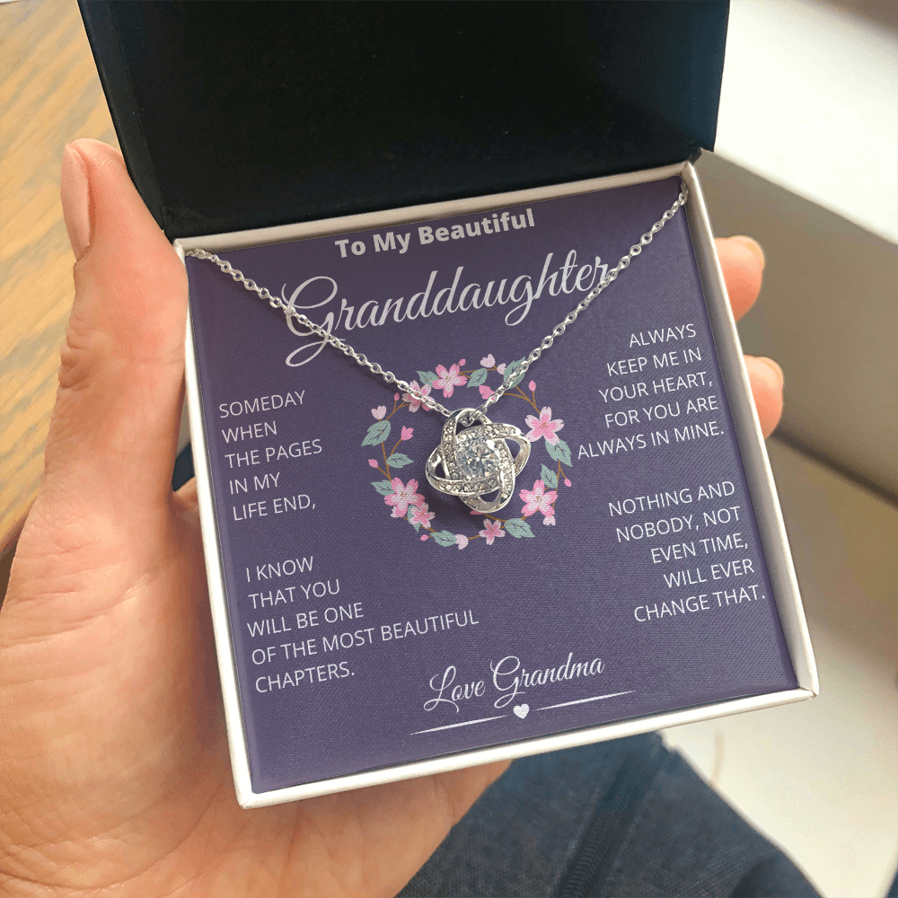 To My Beautiful Granddaughter (Love Knot Necklace)