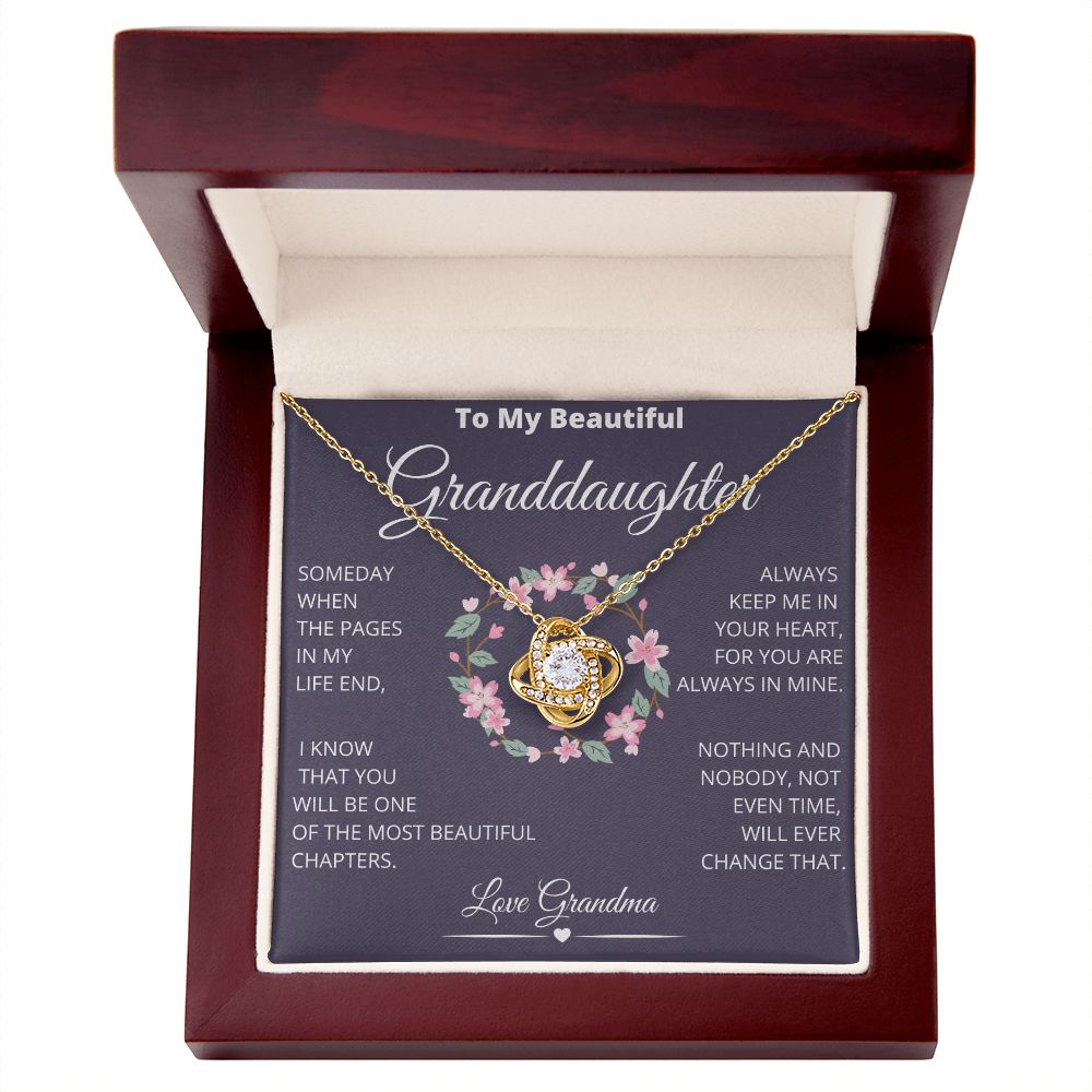 To My Beautiful Granddaughter (Love Knot Necklace)