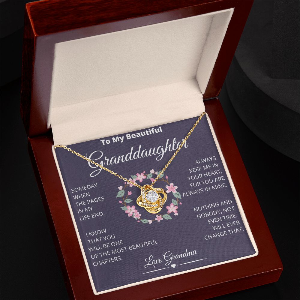 To My Beautiful Granddaughter (Love Knot Necklace)