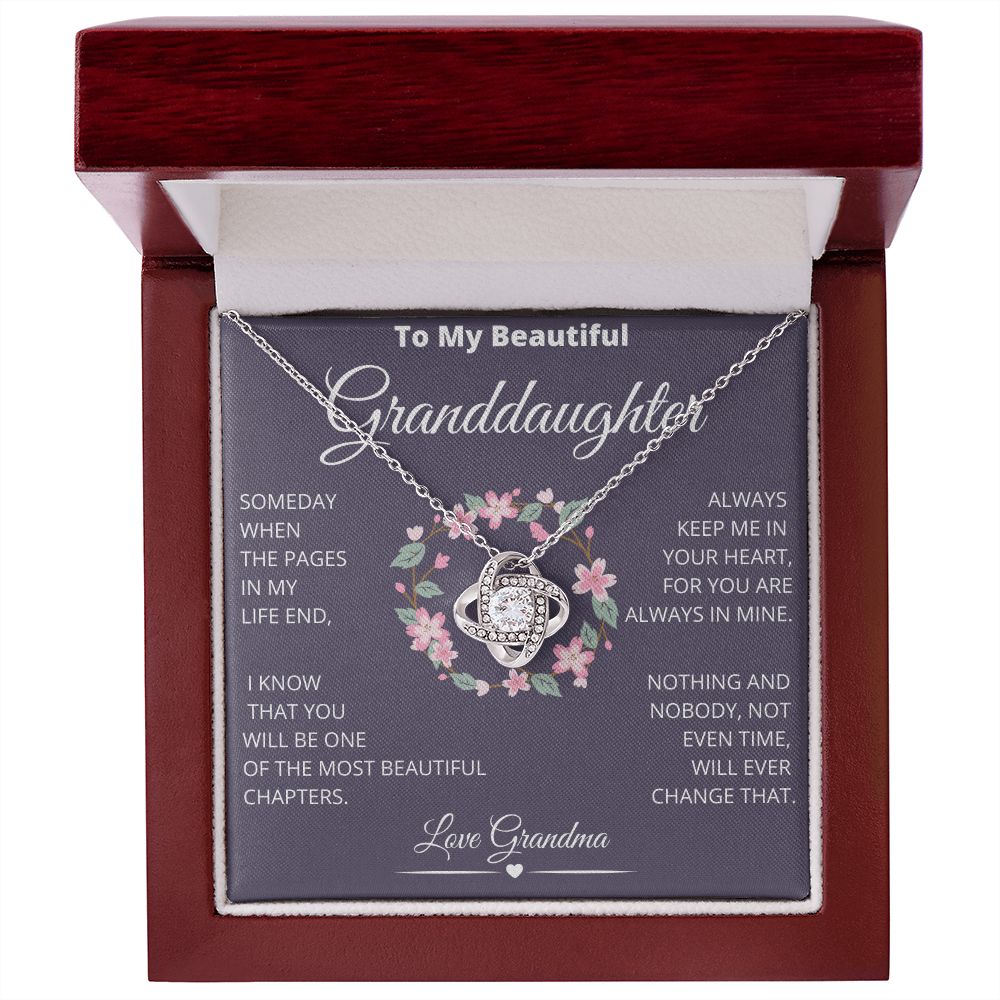 To My Beautiful Granddaughter (Love Knot Necklace)