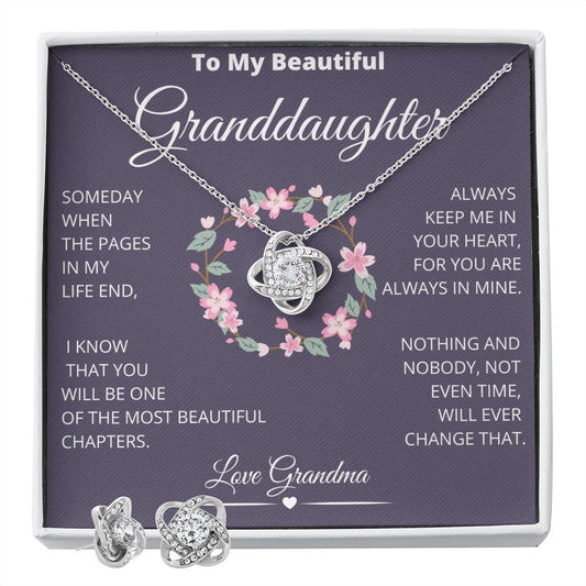 Granddaughter (Love Knot neckless Set)