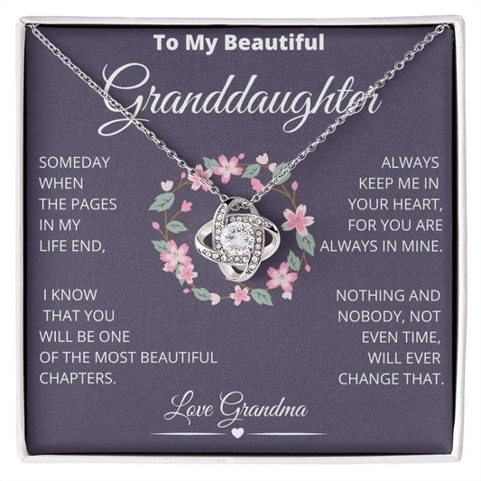 To My Beautiful Granddaughter (Love Knot Necklace)